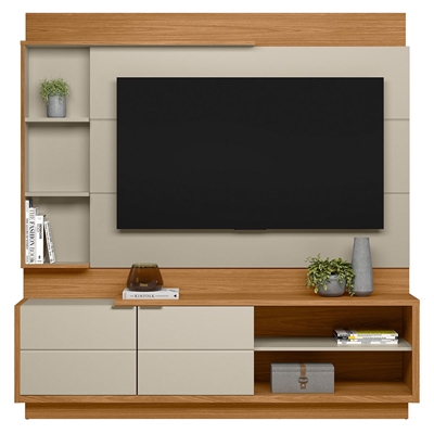 Painel Para TV Até 60" Linea Atlanta Nature/Off White