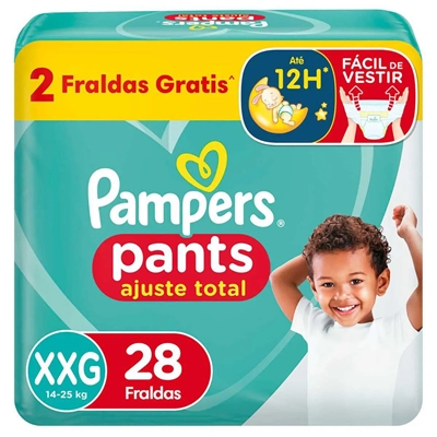 Fralda Pampers Pants Ajuste Total XXG 28 Unidades