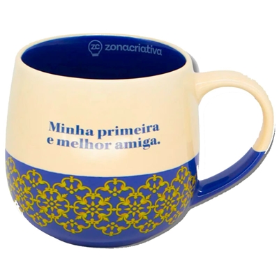 Caneca Zonacriativa Maggie Mãe Azulejo 400ml (MP)