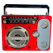 Rádio Portátil Alfacell FM/AM/SW/USB Cartão TF Vermelho (MP)