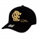 Boné Flamengo Supercap Zico Bordado 3D Preto e Dourado (MP)