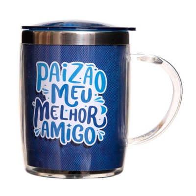 Caneca Térmica Wincy 400ml Azul Paizão Meu Melhor Amigo (MP)