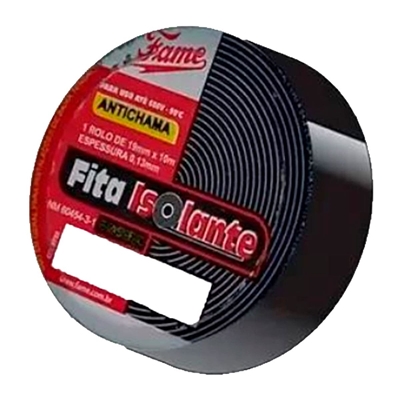 Fita Isolante Fame Antichama 19mmx10m Preta (MP)