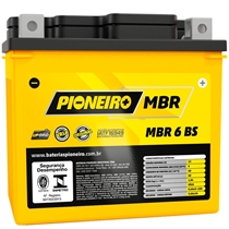 Bateria Moto AGM/VRLA Pioneiro MBR 6 BS 12V 6AH (MP)