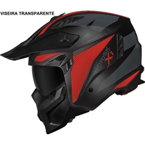 Capacete Norisk Darth II X1 Vermelho Fosco L 60 (MP)