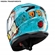 Capacete Texx Fechado Hawk Orc Turquesa 58 (MP)