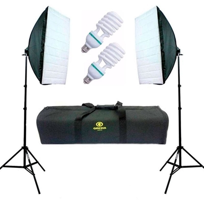 Kit Iluminação Ágata II 2 Softbox 50x70cm Com Grid 2 Tripés 2 Lâmpadas 150W 110V E Bolsa (MP)