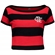 Camisa Cropped Flamengo Feminina Braziline Vibe M (MP)