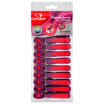 Prendedor Para Roupa Condor Plástico 12 Unidades Roxo