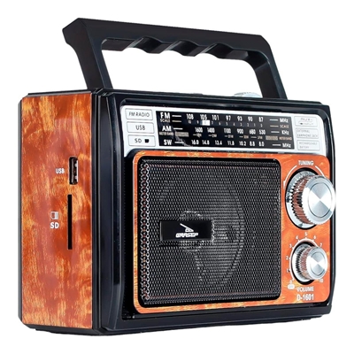 Rádio Grasep Am/Fm/Usb/Sd Recarregável D-1601 (MP)