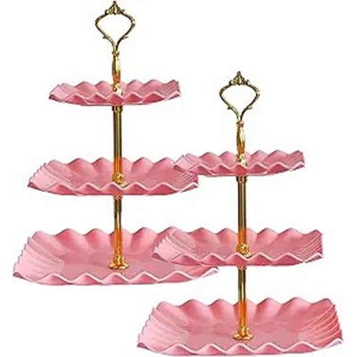 Suporte de Cupcake 3 Camadas Rauvolfia Rosa (BI)