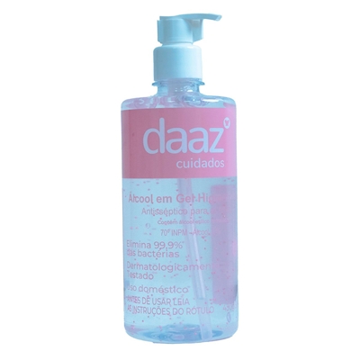 Álcool Em Gel Daaz Esfera Rosa 500ml