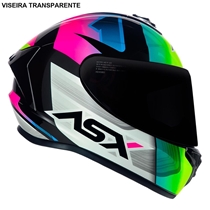 Capacete Asx Draken Preto Amarelo E Rosa 60 (MP)