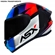 Capacete Asx Draken Preto Azul Vermelho 64 (MP)