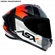 Capacete Asx Draken Preto Grafite Vermelho Fosco 62 (MP)