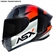 Capacete Asx Draken Preto Grafite Vermelho Fosco 62 (MP)