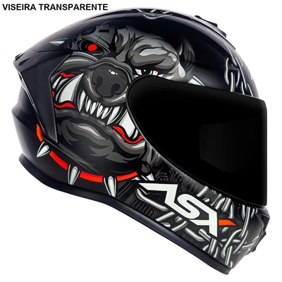 Capacete Asx Draken Preto Grafite Fosco 64 (MP)