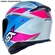 Capacete Asx Eagle Branco Rosa Azul 60 (MP)