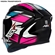 Capacete Asx City Preto Turquesa Rosa 58 (MP)