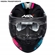 Capacete Asx City Preto Turquesa Rosa 60 (MP)