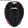 Capacete Asx City Preto Turquesa Rosa 60 (MP)