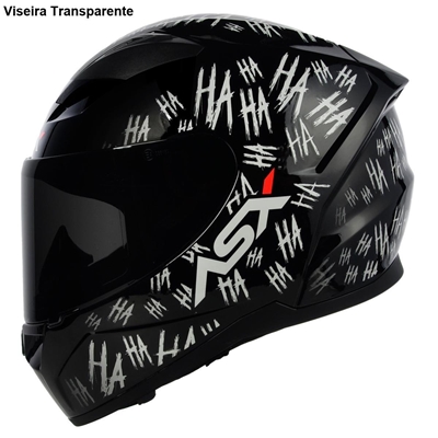 Capacete Asx City Preto E Branco 58 (MP)