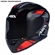 Capacete Asx City Preto Vermelho Cinza 60 (MP)