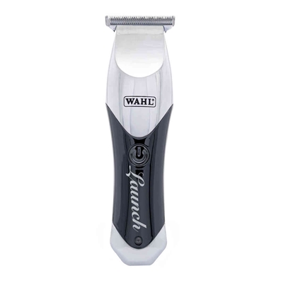 MÁQUINA DE ACABAMENTO WAHL DE CABELO LAUNCH TRIMMER ÍONS DE LÍTIO PRETO E PRATA