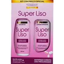 Kit Shampoo 230ml + Condicionador 190ml Kerabrasil Super Liso (MP)