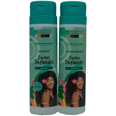 Kit Shampoo 300ml + Condicionador 270ml Kerabrasil Cachos Definidos (MP)