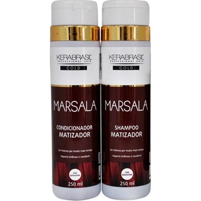 Kit Shampoo + Condicionador Kerabrasil Gold Marsala 250ml (MP)