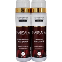 Kit Shampoo + Condicionador Kerabrasil Gold Marsala 250ml (MP)