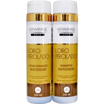 Kit Shampoo + Condicionador Kerabrasil Gold Loiro Perolado 250ml (MP)