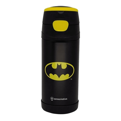 Garrafa Térmica Infantil Zonacriativa Top Handle Batman Aço Inox 350ml (MP)