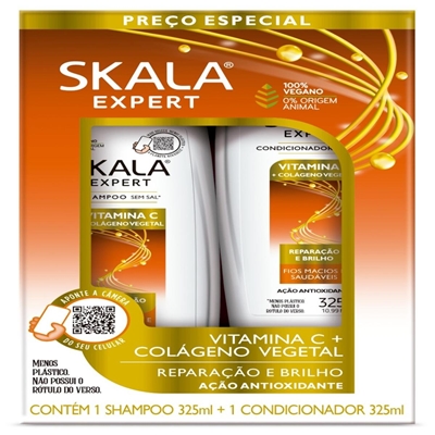 Kit Shampoo E Condicionador Skala Vitamina C E Colágeno 325ml (MP)