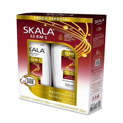 Kit Shampoo E Condicionador Skala 12 Em 1 325ml (MP)