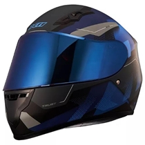 Capacete X11 Trust Pro Transit Azul E Cinza 61-62 (MP)