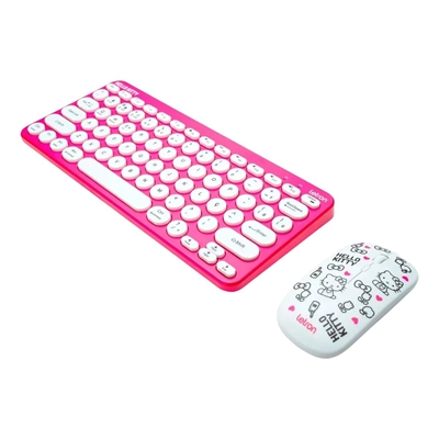 Combo Teclado E Mouse Wireless Letron E Bluetooth Hello Kitty (MP)