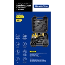 Kit Parafusadeira E Furadeira Tramontina Amarelo 42383216