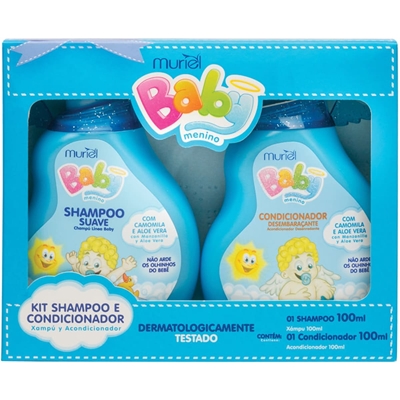 Kit Shampoo E Condicionador Muriel Baby Azul 100ml (MP)