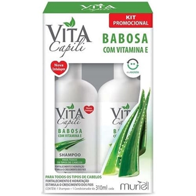 Kit Shampoo E Condicionador Vita Capili Babosa Com Vitamina E 310ml (MP)