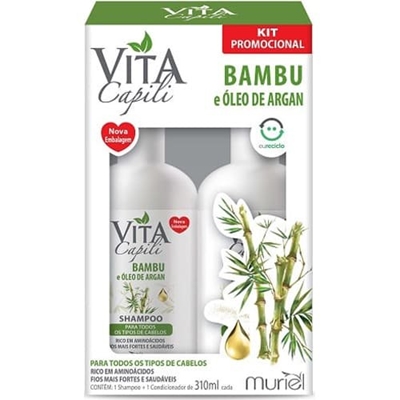 Kit Shampoo E Condicionador Vita Capili Bambu E Óleo De Argan 310ml (MP)