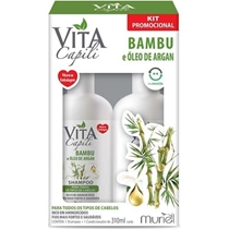 Kit Shampoo E Condicionador Vita Capili Bambu E Óleo De Argan 310ml (MP)