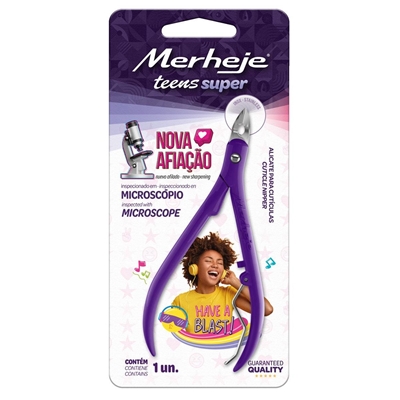 Alicate Para Cutícula Merheje Teens Violeta (MP)