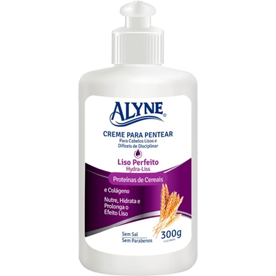 Creme Para Pentear Alyne Liso Perfeito Proteínas De Cereais 300g (MP)