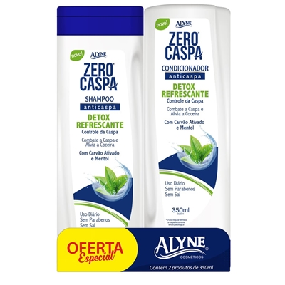 Kit Shampoo E Condicionador Alyne Zero Caspa Refrescante 350ml (MP)