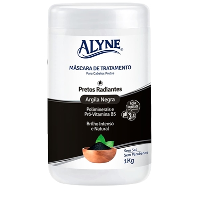 Máscara De Tratamento Alyne Pretos Radiantes 1kg (MP)