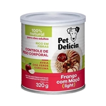 Ração Úmida Pet Delícia Cães Frango com Maçã Fit 320g (MP)