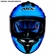 Capacete Asx Draken Striker Brilho Preto Azul E vermelho 60 (MP)