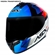 Capacete Asx Draken Striker Brilho Preto Azul E vermelho 60 (MP)